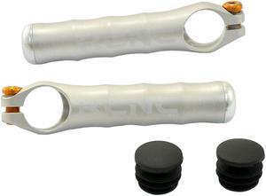 KCNC BE1 Ultralight 7075 Alloy Bar Ends w/Bar End Plugs, Silver, KBE02-003S-OE, SK2196