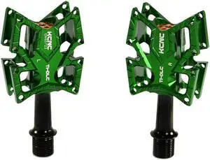 KCNC KNIFE Titanium Spindle Road Platform Pedals, Green, KPED01-TI-GR, SK2174