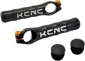 KCNC BE1 Ultralight 7075 Alloy Bar Ends w/Bar End Plugs, Black, KBE02-003BK-BK-OE, SK2194
