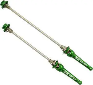 KCNC Z6 KQR Road Stainless Axle Hub Skewer, Green, KQR-04-RD-GR, SK2148