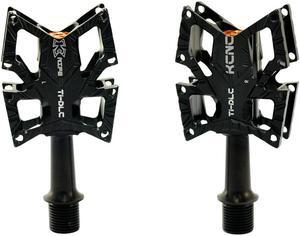 KCNC KNIFE Titanium Spindle Road Platform Pedals, Black, SK2191