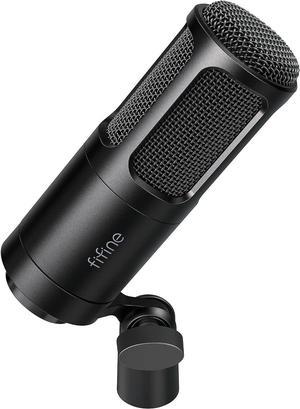 FIFINE USB C&A Gaming Streaming Microphone Kit for PC Computer, Arm Stand  Mute Button&Gain,Studio Mic for Podcast Recording-T683