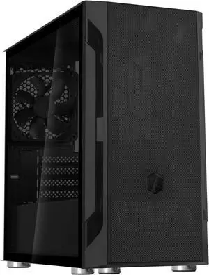SilverStone Technology FARA H1M Tempered Glass, Black, Mid-Tower Micro-ATX Case with Mini-DTX and Mini-ITX Support, SST-FAH1MB-G