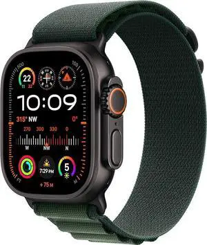 Apple Watch Ultra 2 [GLOBAL, 49 MM] - Black Titanium - Dark Green Band