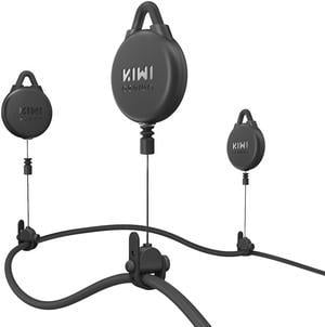 KIWI design VR Cable Management Compatible with Quest 3/Quest 2 Link Cable, 6 Packs VR Pulley System for Quest/Rift S/Valve Index/HTC Vive/Vive Pro/HP Reverb G2 VR Accessories(Black)