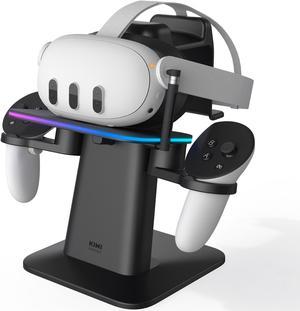 KIWI design RGB Vertical Charging Stand for Meta Oculus Quest 3/Quest 2/Quest Pro Accessories Meta Officially Co-Branded