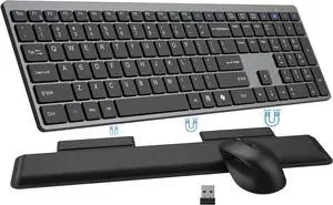Wireless Keyboard and Mouse Combo Full Size Silent Wireless Keyboard and Mouse Combo Full Size Silent