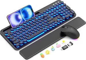 Wireless Keyboard and Mouse Combo with Magnetic Wrist Rest Wireless Keyboard and Mouse Combo with Magnetic Wrist Rest