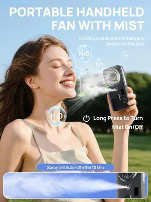 Hand Fan with Water Spray Hand Fan with Water Spray