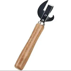 StainlessSteel SideCut Can Opener with Ergonomic Wood HandleKitchen StainlessSteel SideCut Can Opener with Ergonomic Wood HandleKitchen