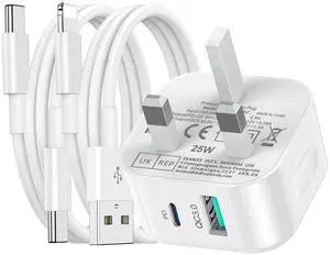 iPhone Charger Fast Charge USB C Plug and 2Pack Cable for iPhone iPhone Charger Fast Charge USB C Plug and 2Pack Cable for iPhone