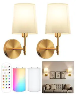 Battery Rechargeable Wall Lights Set of 2 | 15000mAh Battery Rechargeable Wall Lights Set of 2 | 15000mAh