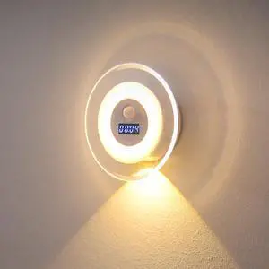 LED Motion Sensor Night Light with Clock Display LED Motion Sensor Night Light with Clock Display