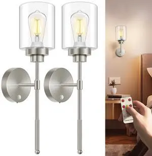 Battery Operated Wall Sconce Set of 2 Battery Operated Wall Sconce Set of 2