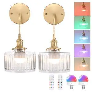 Battery Operated Wall Light Set of 2 Battery Operated Wall Light Set of 2