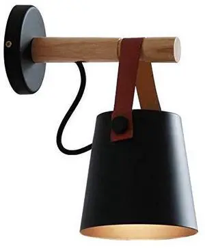 Wall Light Sconce Modern Wooden Leather Decorative Led Wall Lamps E27 Wall Light Sconce Modern Wooden Leather Decorative Led Wall Lamps E27