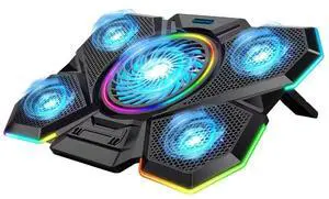 Laptop Cooler with 6 Quiet Led Fans for 15.6-17 Inch Laptop Laptop Cooler with 6 Quiet Led Fans for 15.6-17 Inch Laptop