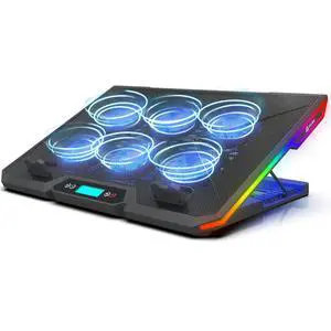 6 Fans Laptop Cooling Stand with RGB backlighting 6 Fans Laptop Cooling Stand with RGB backlighting