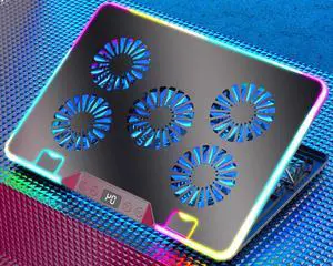 Gaming RGB Laptop Cooling Fan pad Cooler 15.6 14 13 12 10Inch(Party RGB-Lights Gaming RGB Laptop Cooling Fan pad Cooler 15.6 14 13 12 10Inch(Party RGB-Lights