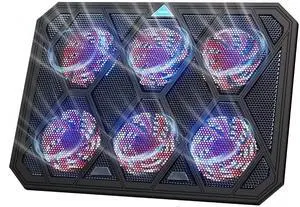 12"19" Laptop Cooler with 6 Quiet Red LED Fans at 1400RPM 12"19" Laptop Cooler with 6 Quiet Red LED Fans at 1400RPM