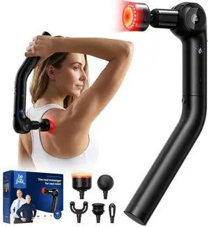 Ultra Massage Gun with Heat Red Light Soothing 2-in-1 Extension Handle Ultra Massage Gun with Heat Red Light Soothing 2-in-1 Extension Handle