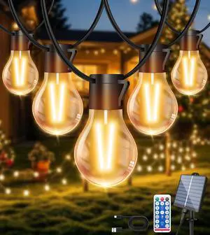 Solar Festoon Lights Outdoor 12M/39.4FT USB&Solar String Lights Solar Festoon Lights Outdoor 12M/39.4FT USB&Solar String Lights