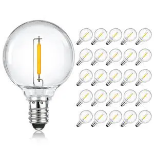25 Pack 1W E12 G40 LED Bulbs Outdoor Waterproof 220V Warm White 2700K 25 Pack 1W E12 G40 LED Bulbs Outdoor Waterproof 220V Warm White 2700K