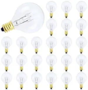 25-Pack G40 Replacement Bulbs 7W G40 Globe Bulbs 25-Pack G40 Replacement Bulbs 7W G40 Globe Bulbs