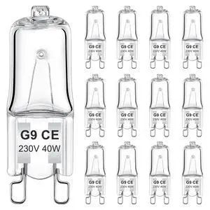 G9 Halogen Bulbs 40W - Bright Light Bulbs (Pack of 12) G9 Halogen Bulbs 40W - Bright Light Bulbs (Pack of 12)
