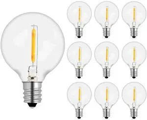 10 Pack G40 1W LED Bulbs Outdoor 220V 10 Pack G40 1W LED Bulbs Outdoor 220V