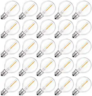 25 Pack G40 LED Light Bulbs Replacement 25 Pack G40 LED Light Bulbs Replacement