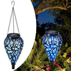 Solar Chandelier Outdoor Garden - Waterproof Hanging Solar Lantern with 20 LED Lights Solar Chandelier Outdoor Garden - Waterproof Hanging Solar Lantern with 20 LED Lights