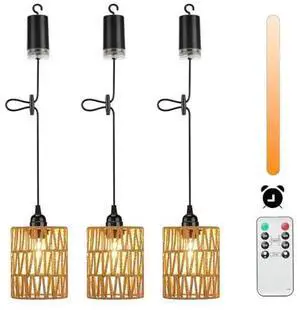 Lightess Rattan Pendant Lights Battery Operated Lightess Rattan Pendant Lights Battery Operated
