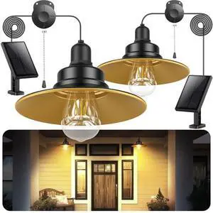 Solar Shed Light Pull Cord Switch Indoor Outdoor with E27 Bulb Solar Shed Light Pull Cord Switch Indoor Outdoor with E27 Bulb