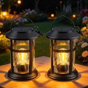 Hanging Solar Lights Outdoor Garden Lantern Warm White Hanging Solar Lights Outdoor Garden Lantern Warm White