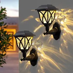 2 Pack Solar Powered Outdoor Wall Lights 2 Pack Solar Powered Outdoor Wall Lights