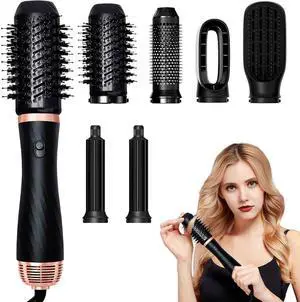 2026 New Thermal Brush - 6 in 1 Airstyler Hot Air Brush Set - Hair Styler Styling Brush Set with Hair Dryer-Blow Dryer Hair Curler Hot Brush Massage for All Hair Types Volumizing/Curling/Straightening 2026 New Thermal Brush - 6 in 1 Airstyler Hot Air Brush Set - Hair Styler Styling Brush Set with Hair Dryer-Blow Dryer Hair Curler Hot Brush Massage for All Hair Types Volumizing/Curling/Straightening