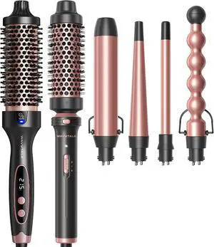 Blowout Boost Thermal Brush Rose Gold and Multi Curl 5-in-1 Curling Iron Blowout Boost Thermal Brush Rose Gold and Multi Curl 5-in-1 Curling Iron