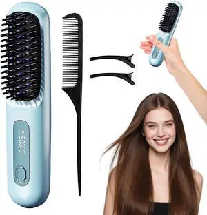 Glow Wave Heated Brush Cordless Heated Brush for Short Hair Glow Wave Heated Brush Cordless Heated Brush for Short Hair