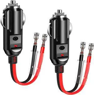 12V / 24V Car Cigarette Lighter Male Plug with Lead and Wiring 16 AWG 12V / 24V Car Cigarette Lighter Male Plug with Lead and Wiring 16 AWG
