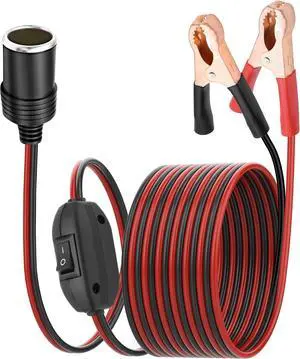 Cigarette Lighter Socket with Battery Alligator Clip Cigarette Lighter Socket with Battery Alligator Clip