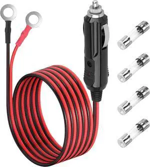 3M/10FT 16AWG Car Cigarette Lighter to O Ring Terminal Connector Cable 3M/10FT 16AWG Car Cigarette Lighter to O Ring Terminal Connector Cable