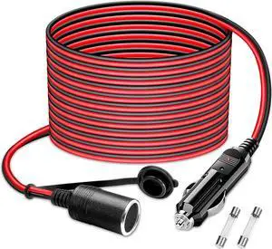 26FT/8m 14AWG Car Cigarette Lighter Socket Extension Cord Wire Cable with Male Plug 26FT/8m 14AWG Car Cigarette Lighter Socket Extension Cord Wire Cable with Male Plug