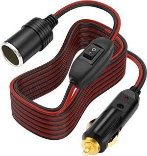 Cigarette Lighter Extension Cord 14AWG 12V-24V Car Cigarette Lighter Cigarette Lighter Extension Cord 14AWG 12V-24V Car Cigarette Lighter