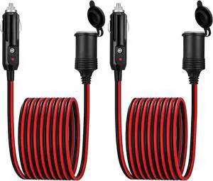 2Pcs 24FT/8M Car Lighter Extension Cigarette Lighter Extension Cord 2Pcs 24FT/8M Car Lighter Extension Cigarette Lighter Extension Cord