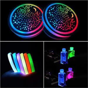 2 Pcs LED Car Cup Holder Lights 2 Pcs LED Car Cup Holder Lights