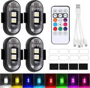 4PCS LED Car Strobe Lights with Remote Control 4PCS LED Car Strobe Lights with Remote Control