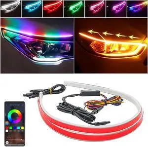 Car Headlights LED Strip Turn Signal Car Headlights LED Strip Turn Signal