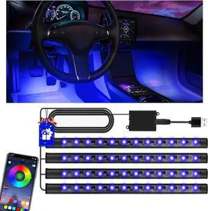 LED Interior Car Lights USB Atmosphere Strip APP Control LED Interior Car Lights USB Atmosphere Strip APP Control