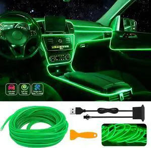 EL Wire Car LED Interior Strip Light USB Neon with 6mm Sewing Edge EL Wire Car LED Interior Strip Light USB Neon with 6mm Sewing Edge